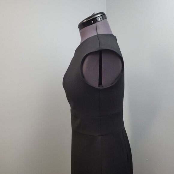 Donna Ricco Sheath Dress Womens Size 4 Black Empire Waist Key Hole Neck Back Zip - Picture 12 of 14